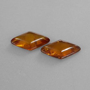 Gemas de ámbar naranja natural de  ct, transparente, transparente / translúcido