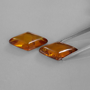 Gemas de ámbar naranja natural de  ct, transparente, transparente / translúcido