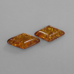 Gemas de ámbar naranja natural de  ct, transparente, transparente / translúcido