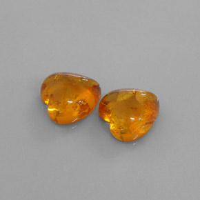 Gemas de ámbar naranja natural de  ct, transparente, transparente / translúcido