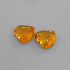 Gemas de ámbar naranja natural de  ct, transparente, transparente / translúcido