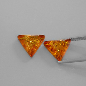 Gemas de ámbar naranja natural de  ct, transparente, transparente / translúcido