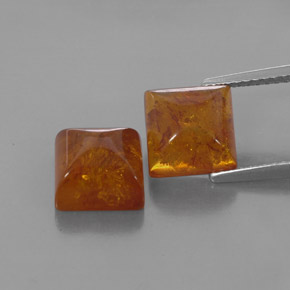 Gemas de ámbar naranja natural de  ct, transparente, transparente / translúcido