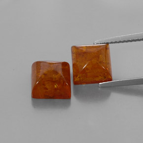 Gemas de ámbar naranja natural de  ct, transparente, transparente / translúcido