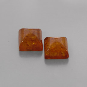 Gemas de ámbar naranja natural de  ct, transparente, transparente / translúcido