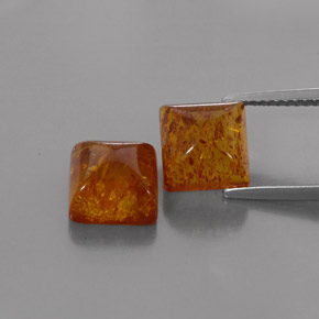 Gemas de ámbar naranja natural de  ct, transparente, transparente / translúcido