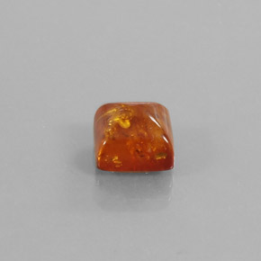Ámbar naranja natural de 1,32 ct, transparente, transparente / translúcido