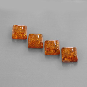 Gemas de ámbar naranja natural de  ct, transparente, transparente / translúcido