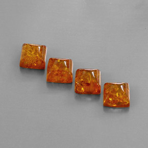 Gemas de ámbar naranja natural de  ct, transparente, transparente / translúcido