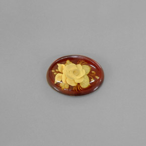 Ámbar naranja natural de 4,09 ct, transparente, transparente / translúcido