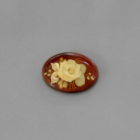 Ámbar naranja natural de 5,43 ct, transparente, transparente / translúcido
