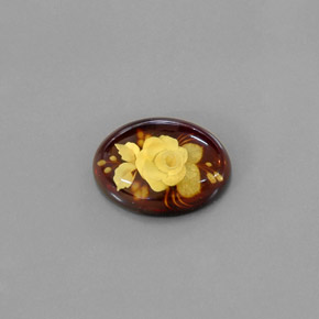 Ámbar naranja natural de 5,78 ct, transparente, transparente / translúcido