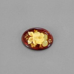 Ámbar naranja natural de 5,62 ct, transparente, transparente / translúcido