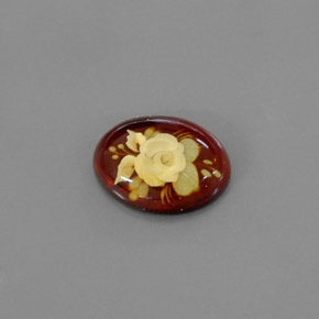 Ámbar naranja natural de 5,58 ct, transparente, transparente / translúcido