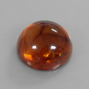 Ámbar naranja natural de 6,20 ct, transparente, transparente / translúcido