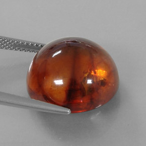 Ámbar naranja natural de 6,20 ct, transparente, transparente / translúcido