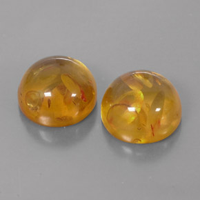 Gemas de ámbar naranja natural de  ct, transparente, transparente / translúcido