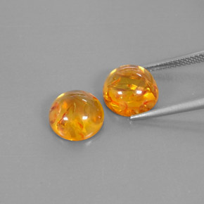 Gemas de ámbar naranja natural de  ct, transparente, transparente / translúcido