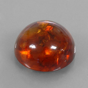 Ámbar naranja natural de 6,10 ct, transparente, transparente / translúcido