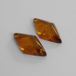 Gemas de ámbar naranja natural de  ct, transparente, transparente / translúcido