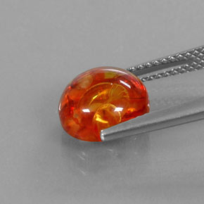 Ámbar Naranja amarillo natural de 1.50 ct, Transparente, Transparente / Translúcido