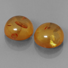 Gemas de ámbar naranja natural de  ct, transparente, transparente / translúcido