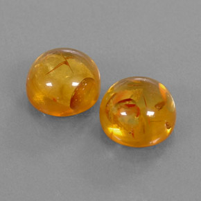 Gemas de ámbar naranja natural de  ct, transparente, transparente / translúcido