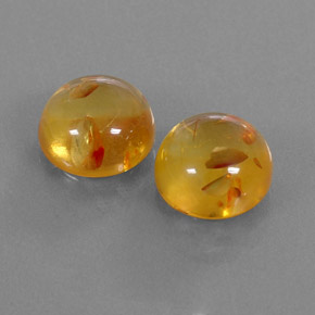 Gemas de ámbar naranja natural de  ct, transparente, transparente / translúcido