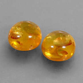 Gemas de ámbar naranja natural de  ct, transparente, transparente / translúcido