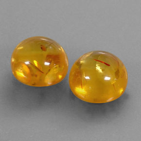 Gemas de ámbar naranja natural de  ct, transparente, transparente / translúcido