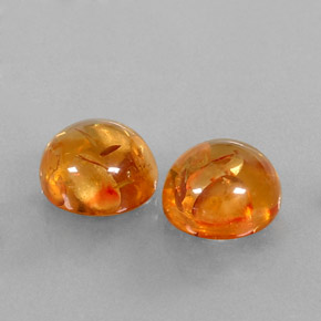Gemas de ámbar naranja natural de  ct, transparente, transparente / translúcido