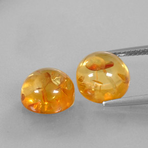 Gemas de ámbar naranja natural de  ct, transparente, transparente / translúcido