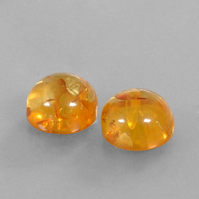 Gemas de ámbar naranja natural de  ct, transparente, transparente / translúcido
