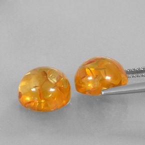 Gemas de ámbar naranja natural de  ct, transparente, transparente / translúcido