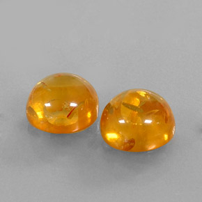 Gemas de ámbar naranja natural de  ct, transparente, transparente / translúcido
