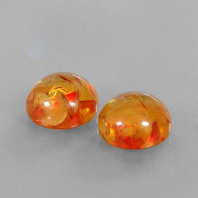 Gemas de ámbar naranja natural de  ct, transparente, transparente / translúcido