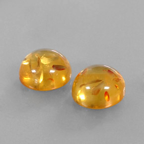 Gemas de ámbar naranja natural de  ct, transparente, transparente / translúcido