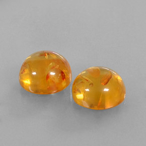 Gemas de ámbar naranja natural de  ct, transparente, transparente / translúcido