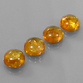Gemas de ámbar naranja natural de  ct, transparente, transparente / translúcido