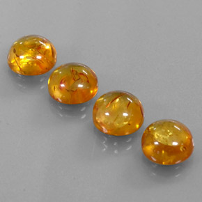 Gemas de ámbar naranja natural de  ct, transparente, transparente / translúcido