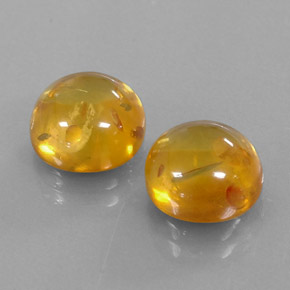 Gemas de ámbar naranja natural de  ct, transparente, transparente / translúcido