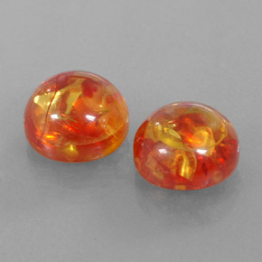 Gemas de ámbar naranja natural de  ct, transparente, transparente / translúcido