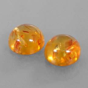 Gemas de ámbar naranja natural de  ct, transparente, transparente / translúcido