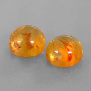 Gemas de ámbar naranja natural de  ct, transparente, transparente / translúcido