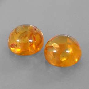 Gemas de ámbar naranja natural de  ct, transparente, transparente / translúcido