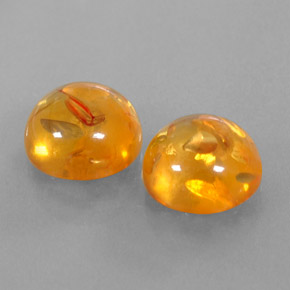 Gemas de ámbar naranja natural de  ct, transparente, transparente / translúcido