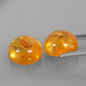 Gemas de ámbar naranja natural de  ct, transparente, transparente / translúcido