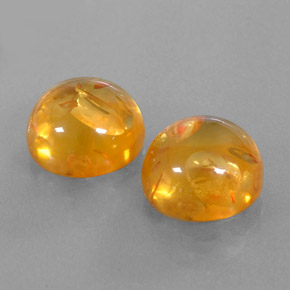 Gemas de ámbar naranja natural de  ct, transparente, transparente / translúcido