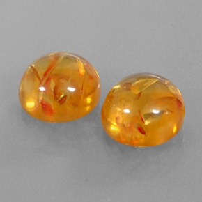 Gemas de ámbar naranja natural de  ct, transparente, transparente / translúcido
