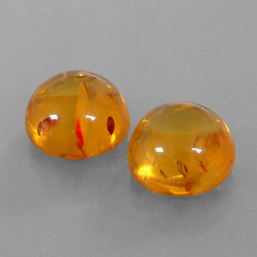 Gemas de ámbar naranja natural de  ct, transparente, transparente / translúcido